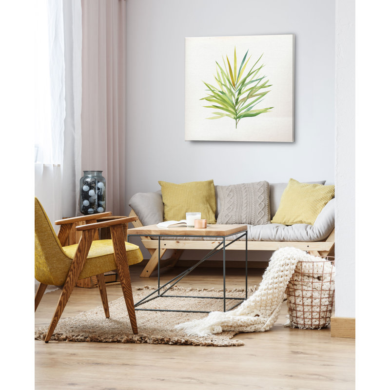 « tropical botanique i », peinture sur toile tendue, H 32 po x l 32 po x P 1,5 po