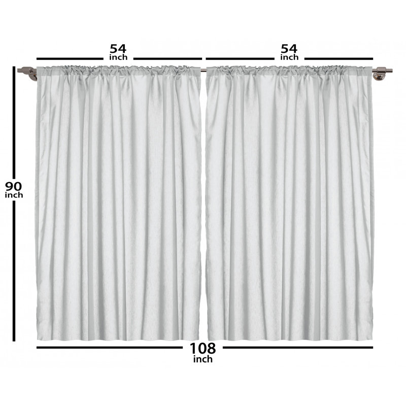 Leopard Print Light-Filtering Polyester Rod Pocket Curtains, 108" x 90"