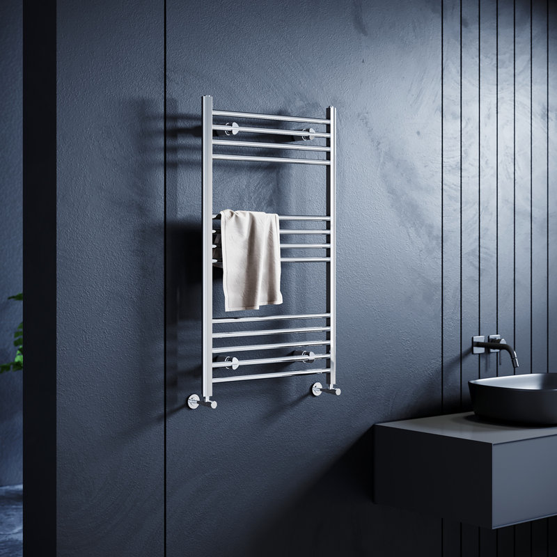 Sasser Straight Towel Rail Heated Towel Rails, 1000mm H x 600mm W x 30mm D