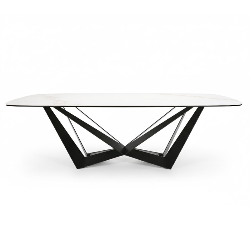 Metal Base Dining Table