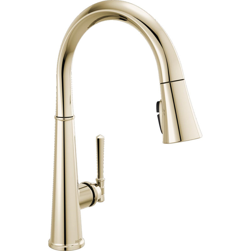 Single Handle Pull-Down Kitchen Faucet, Lumicoat® Polished Nickel