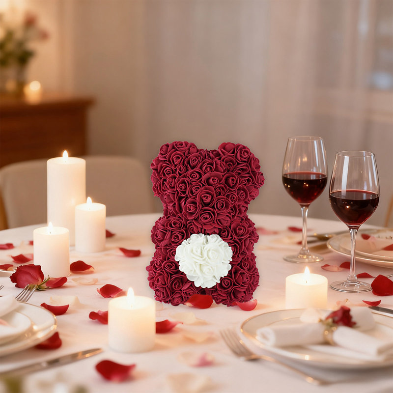 Jour de l'ours en plaques Ours rose, Vin