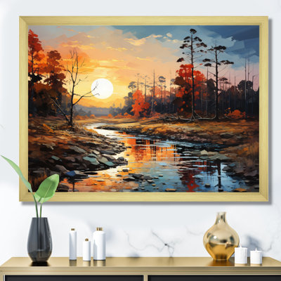 Yellow Neoexpressionism Primal Forest - Landscapes Wall Art Living Room