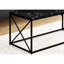 Table de salon en marbre noir avec structure en métal massif et base d'écurie moderne moderne