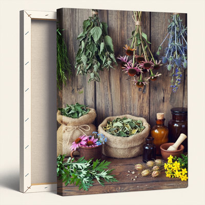 Ensemble de 1 tableau sur toile « Jardin d'herbes aromatiques »