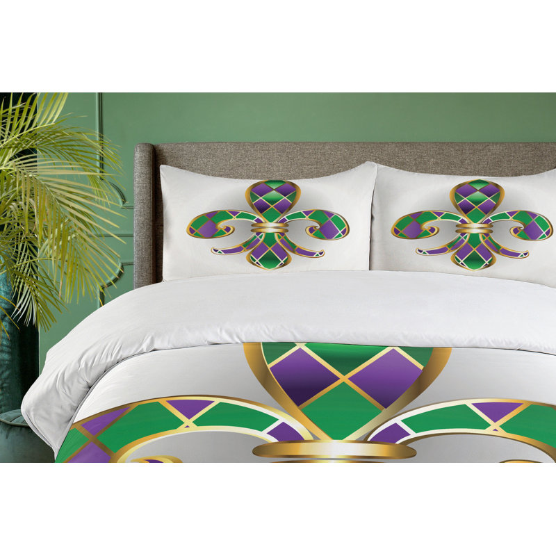 French Country Polyester Duvet Cover, Queen Duvet Cover + 2 Standard Shams