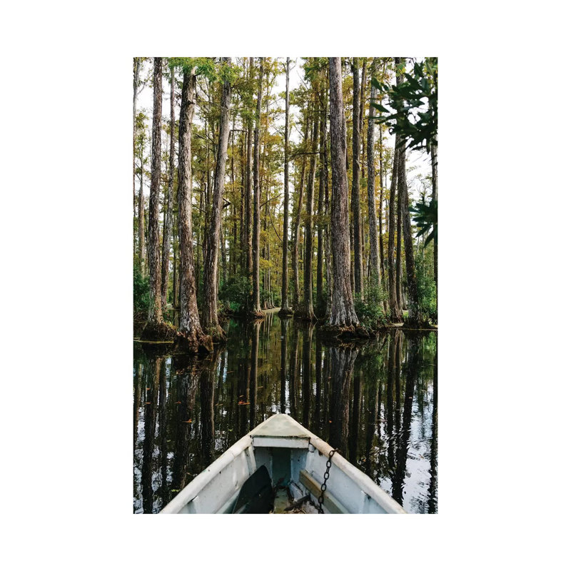 Charleston Cypress Gardens Boat IV 1 Piece Wall Art on Canvas, 30.48cm H x 20.32cm W x 1.91cm D, Wrapped Canvas