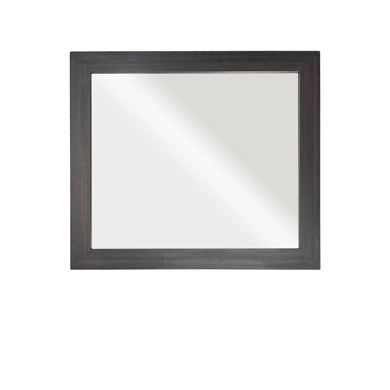 Encho Rectangle Wall Mirror, Dark Gray