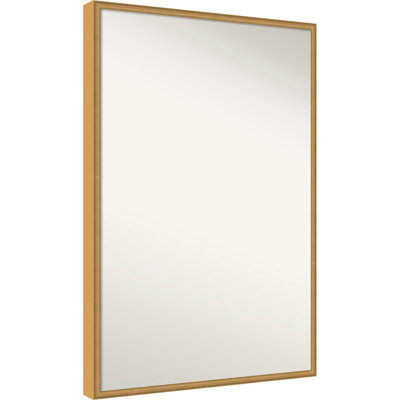 Phoebe Gold Non-Beveled Wood Wall Mirror