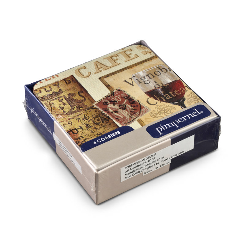 Pimpernel French Cellar Coasters 4"X 4"