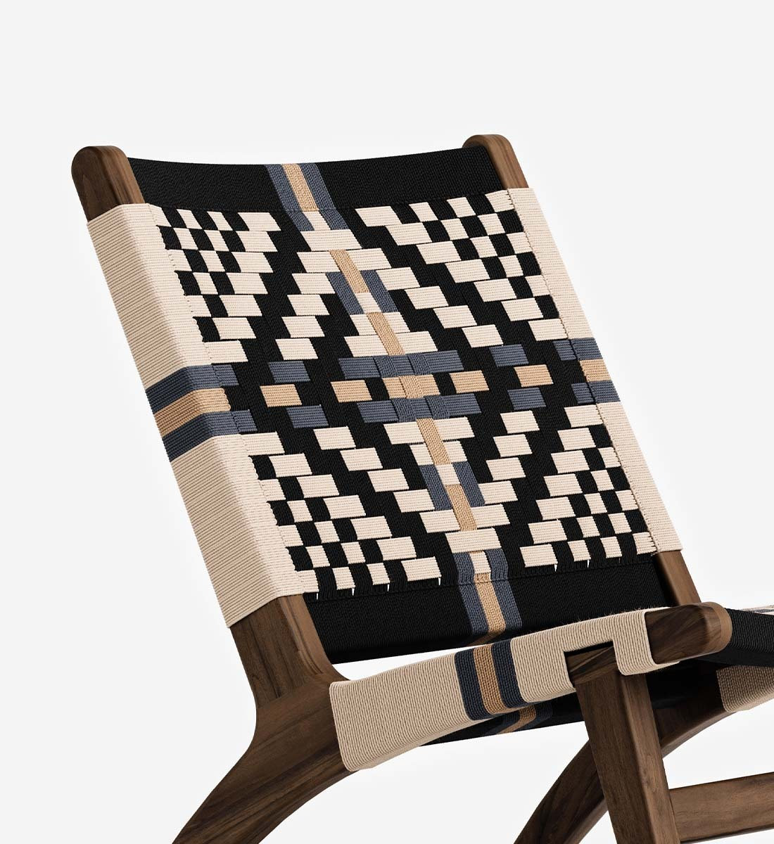Masaya Upholstered Accent Chair, Colonial Pattern, Coffee