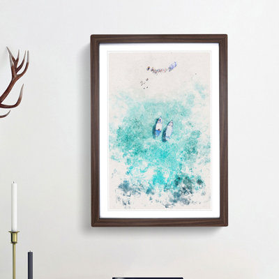 Boats in the Maldives - Picture Frame Painting Print