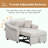 Chenille Convertible Sleeper Sofa-1202535481