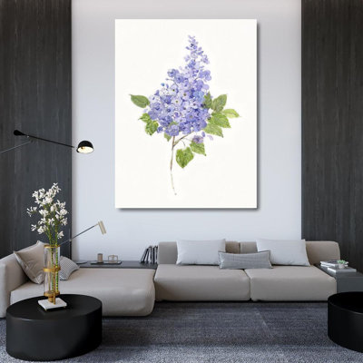 Lark Manor™ Swatland, Sally Gallery Wrapped Canvas Art Titled: Dainty Botanical Lilac