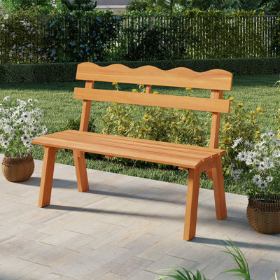 Solid Wood Outdoor Bench