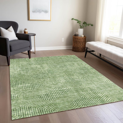 Maliana Flatweave Washable Geometric Indoor / Outdoor Rug