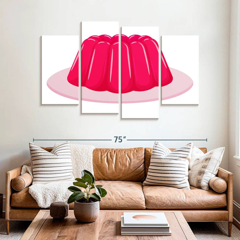 Gelée rose Yarlin, H 42 po x l 68 po