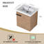 Ensemble de meuble-lavabo simple 18,13 po Dareth avec plateau en céramique Dareth-1757809293