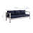 Shore Outdoor Patio Aluminum Sofa-1247526538