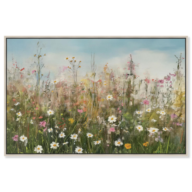 Art mural sur toile, "Glimmering Glade Garden I" par Art Remedy, H 11 po x l 16 po, Argent argent, Cadre flottant