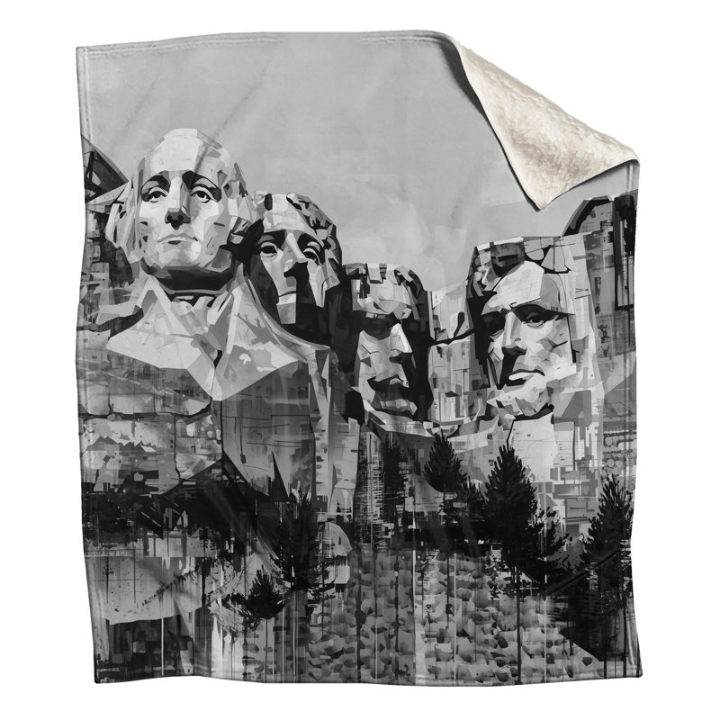 Couvertures Mount Rushmore Illustration, L 50 po x H 60 po