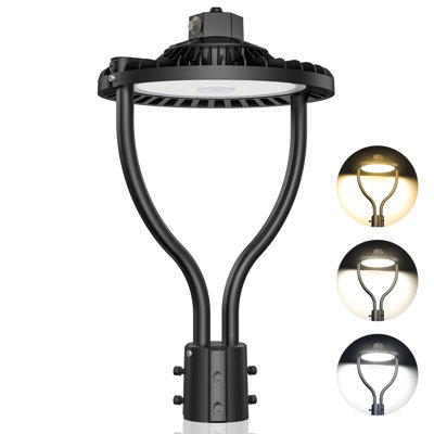 3000K/4000K/5000K 100W/80W/60W LED Post Top Light IP65 Waterproof Outdoor Street Pole Lighting with Photocell