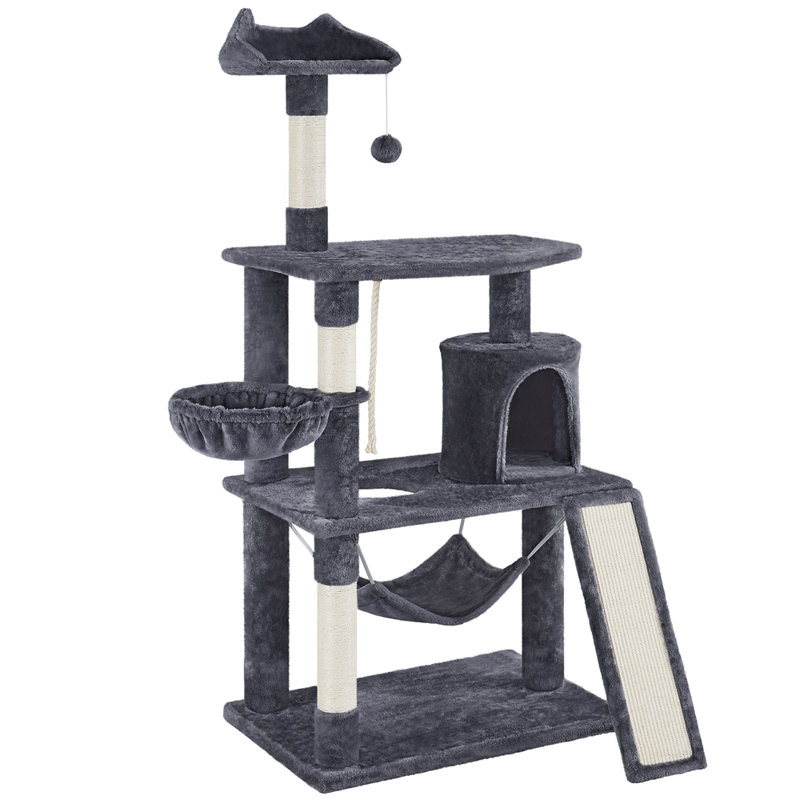 Arbre à chat de type tour, Light Grey, H 63,5 po x l 29,3 po x P 30 po