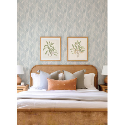 Papier peint Bryant Blue Crosshatch