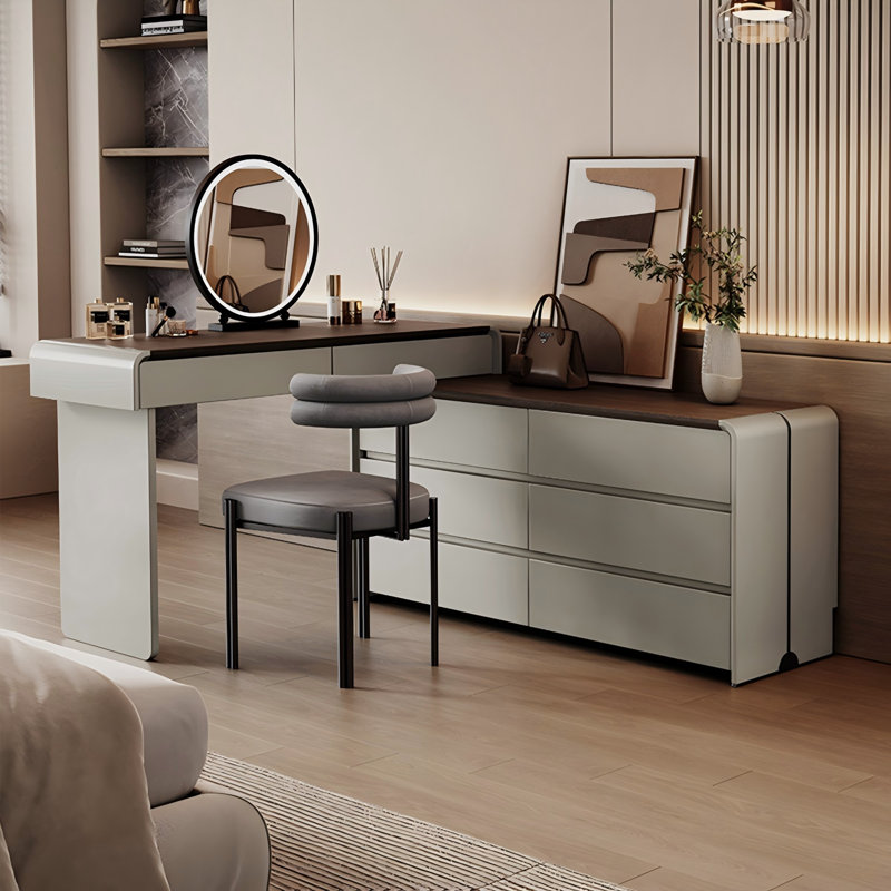 Meuble-lavabo extensible 47,24 po gris