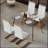 Modern Rectangular Glass Dining Table, Suitable For 4-6 People, Equipped With Tempered Glass Tabletop And Black Metal Legs, Writing Desk, Suitable For Kitchen, Dining Room, And Living Room-274350823-301346552