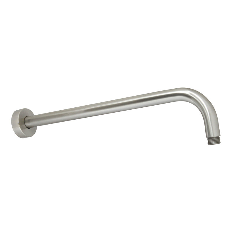 Long accoudoir 15,5" avec bride Shower, Nickel satiné