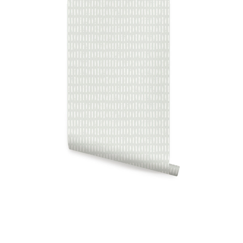 Rouleau de papier peint adhésif L 18 pi x l 24 po, Sauge / beige