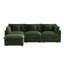 Canapé de coin 3 places surdimensionné avec pouf, canapé en L avec pouf pour salon-803311299