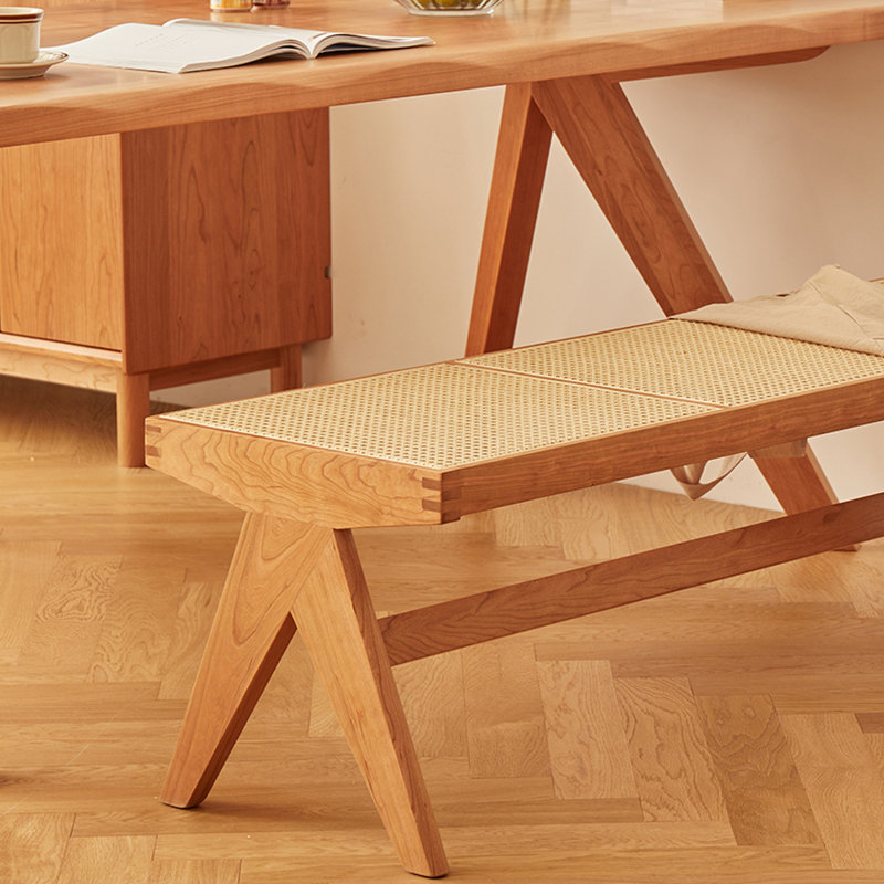 Ensemble de table en bois de cerisier Simple Creative, H 29,52 po x L 70,86 po x l 35,43 po