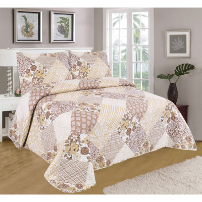 Ensemble de courtepointe en microfibre 3 pièces Parke