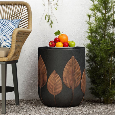 Outdoor Lightweight Concrete Side Table, 15.26" W X 15.26" D X 18.60" H, The Perfect Accessory For You And Your Furniture, The Side Table Is Ready To Use Right Out Of The Box