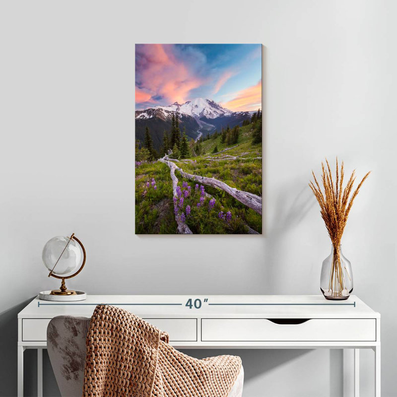 Fleurs de lavande Alvord Mount Rainier, H 24 po x l 16 po