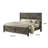 Bry Queen Size Bed W Chevron Panel Headboard, Rustic Gray Wood Frame-117559359