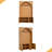 Farmhouse All-In-One Hall Tree With Adjustable Shelves, Retro Arched Entryway Storage Bench With 3 Cabinets-870017049