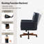 Chaise de bureau pivotante en cuir Meroy-2067271348