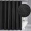 70 po x 72 po - Rideau de douche luxueux en tissu texturé noir Glam-1189018559