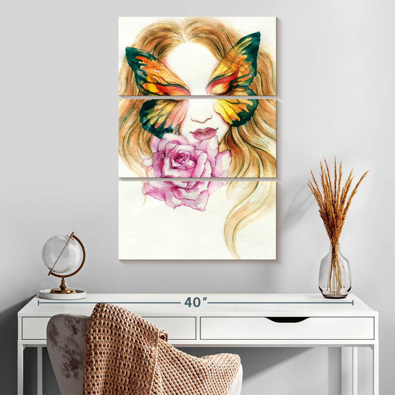 Femme papillon Leisha, H 32 po x l 20 po