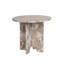 Modern Sculptural Marble Table With Interlocking Base