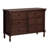 Beckett Morocco Brown 46" 6-Drawer Solid Wood Dresser with Spindle Legs-113421387