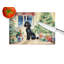 Grande planche à découper en verre Poodle Cozy Christmas