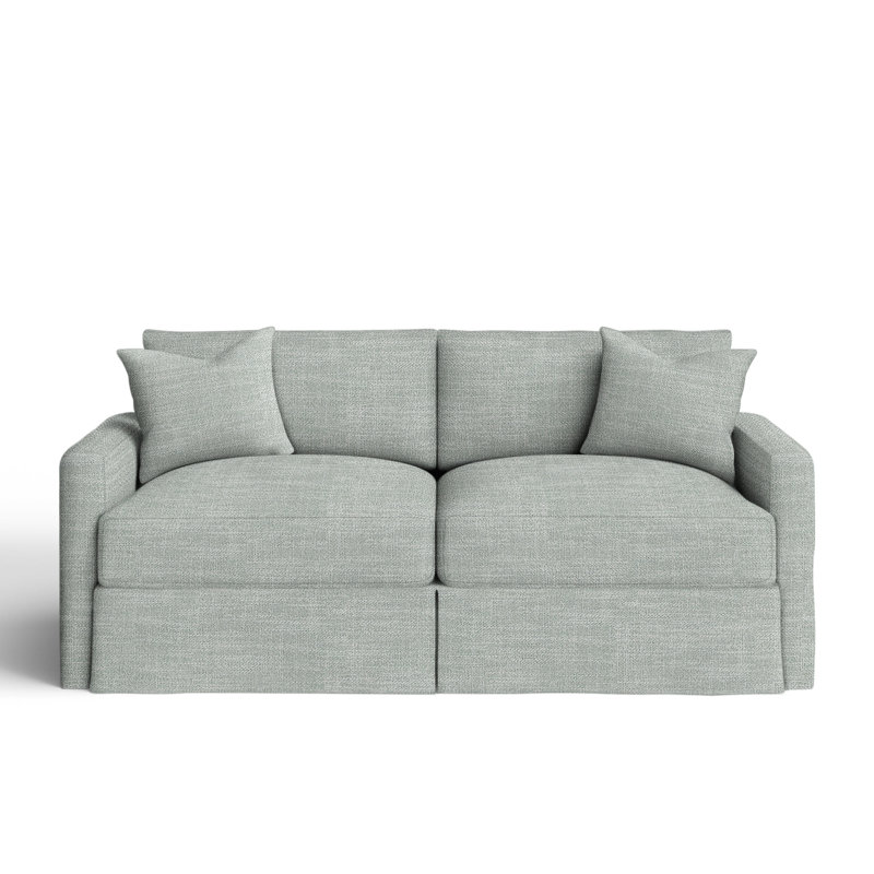 Hartig 84'' Slipcovered Sofa, Conversation Capri Basketweave