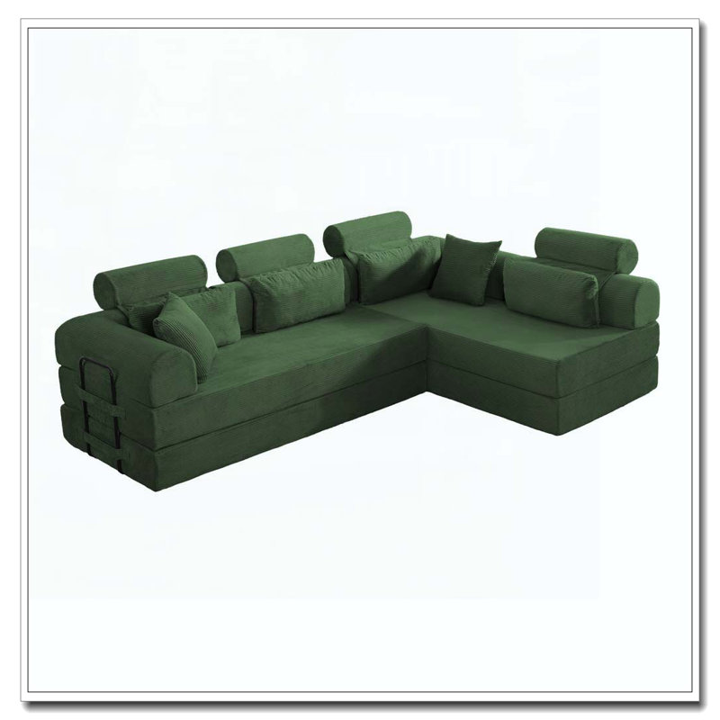 Canapé modulaire en L, Vert