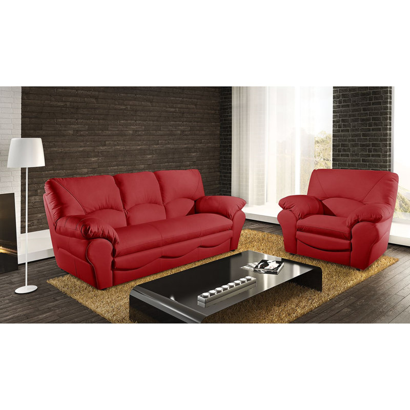 Heppman 3 Seater Sofa Bed, Red
