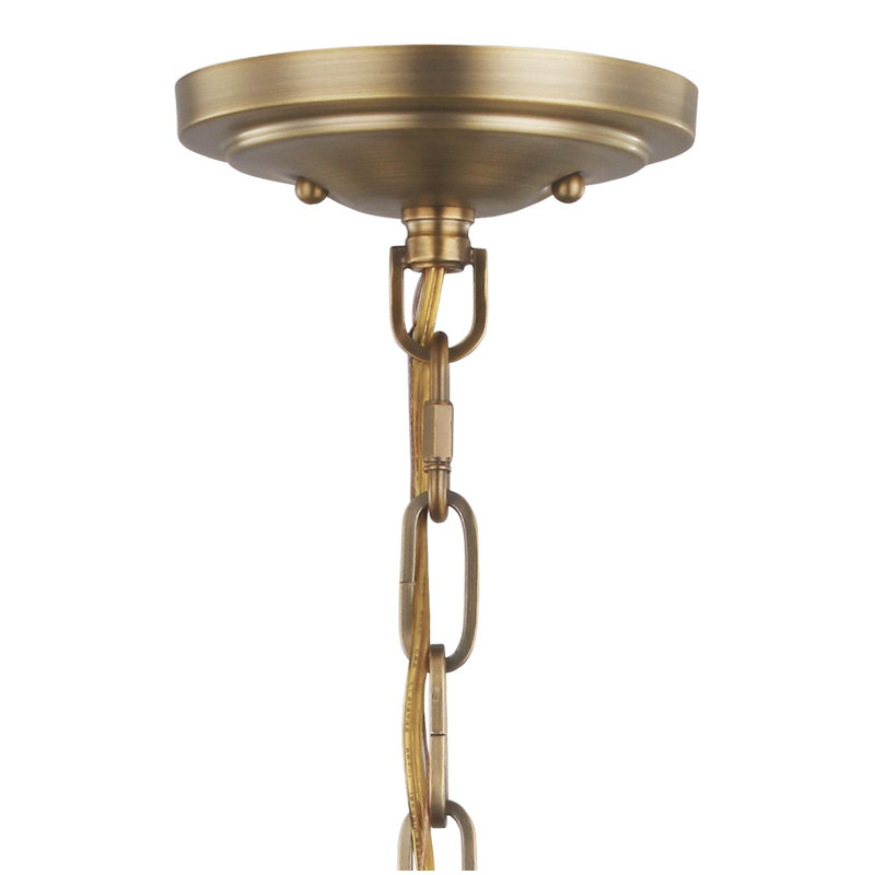 Tulane - Light Single Pendant, Dark Antique Brass / Matte Black, 13.125" H x 13" W x 13" D