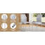 Ensemble de 6 chaises de salle à manger gris clair et argentées avec dossier ergonomique en polyuréthane pour une salle à manger moderne-67132581